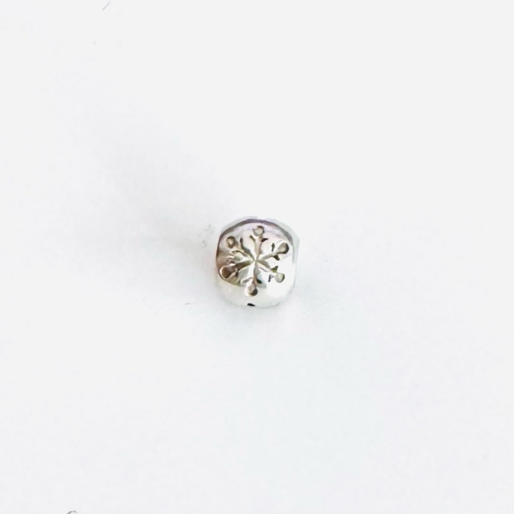Sterling Silver Snowflake Charm Bead